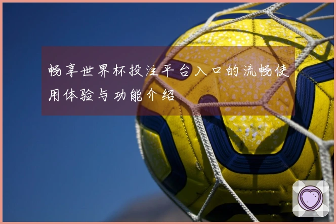 畅享世界杯投注平台入口的流畅使用体验与功能介绍